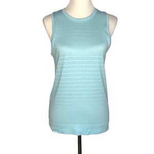 Lululemon Womens Swiftly Relaxed Tank Top Sz 4 Light Blue Vented Activewear